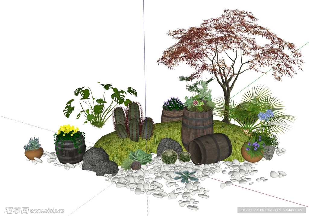 植物小景模型