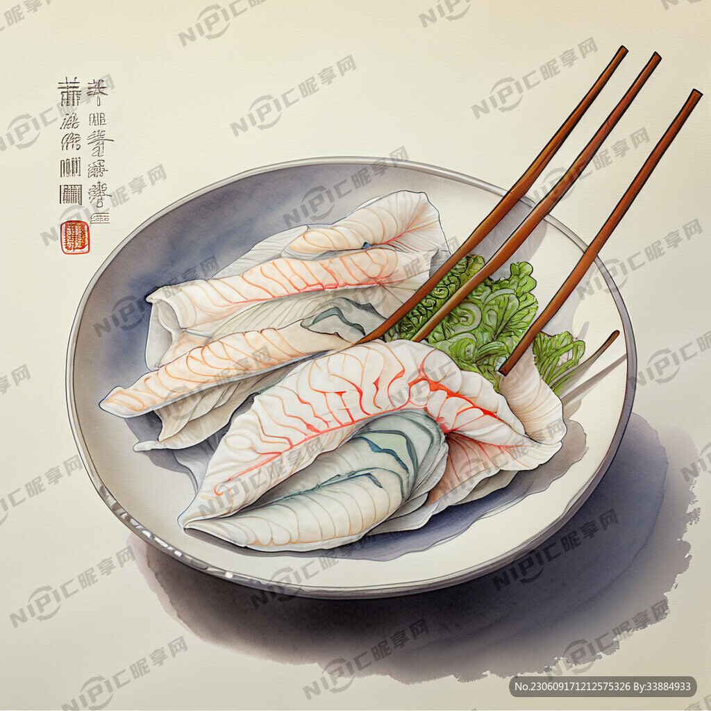 鱼片 筷子夹起