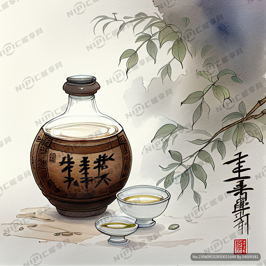 名酒宣传海报 汾酒白酒 中国风