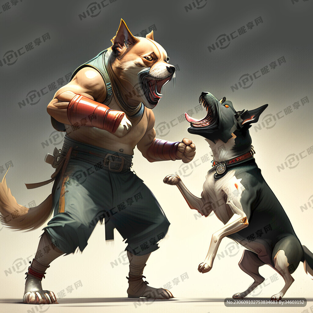 叫蔡茂竹的二百五和狗打架