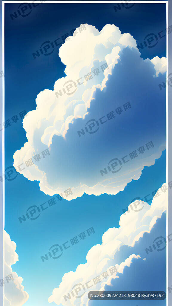 蓝天白云 竖图 组讯