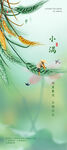 小清新传统24节气小满海报