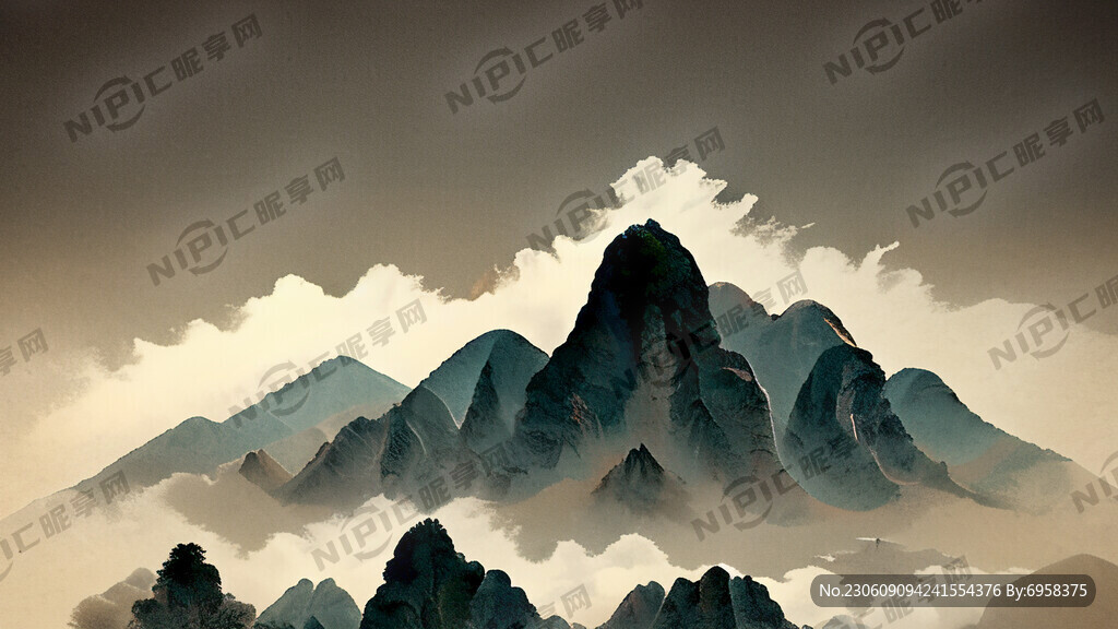 山 CG 中国风