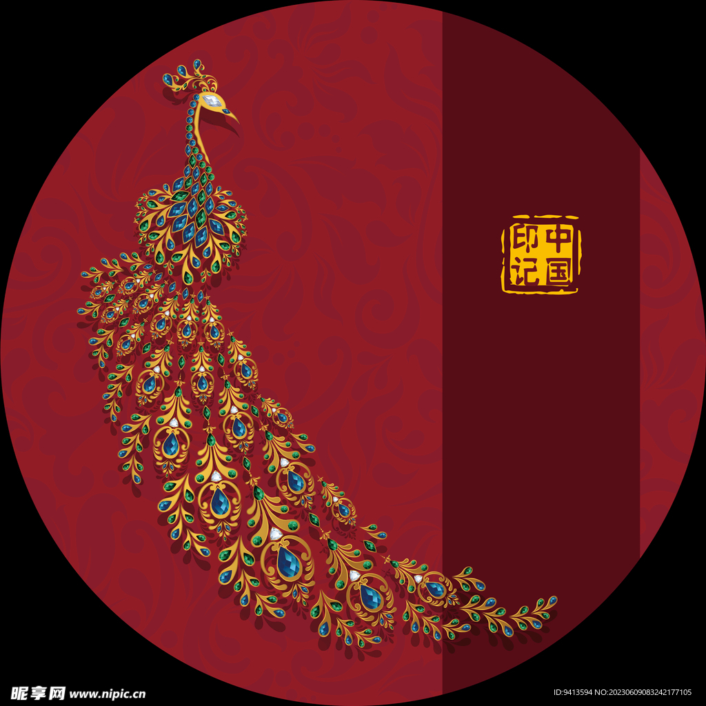 国潮圆形图标