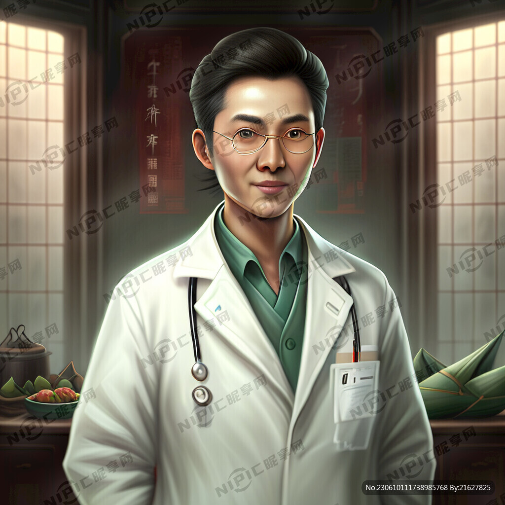 医生穿着粽子样式的白大褂