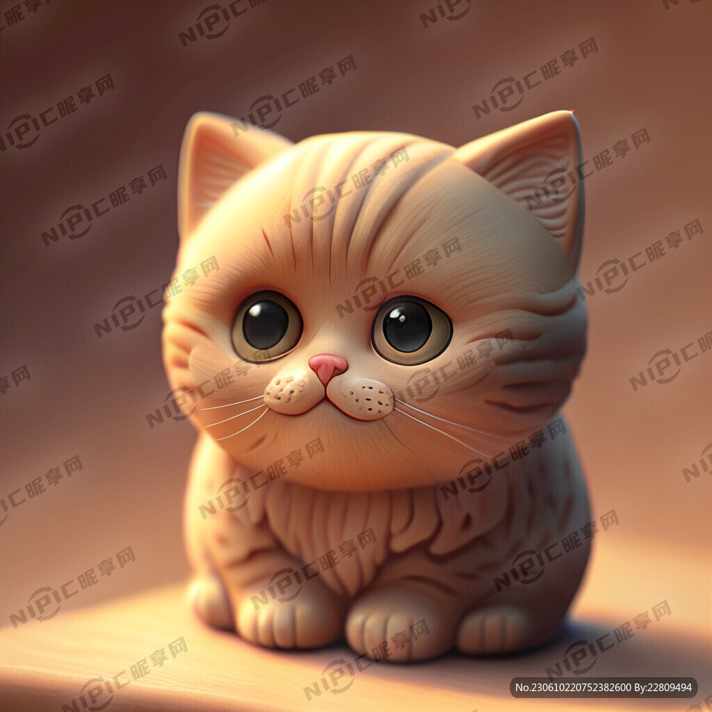 可爱 猫 黏土 温暖