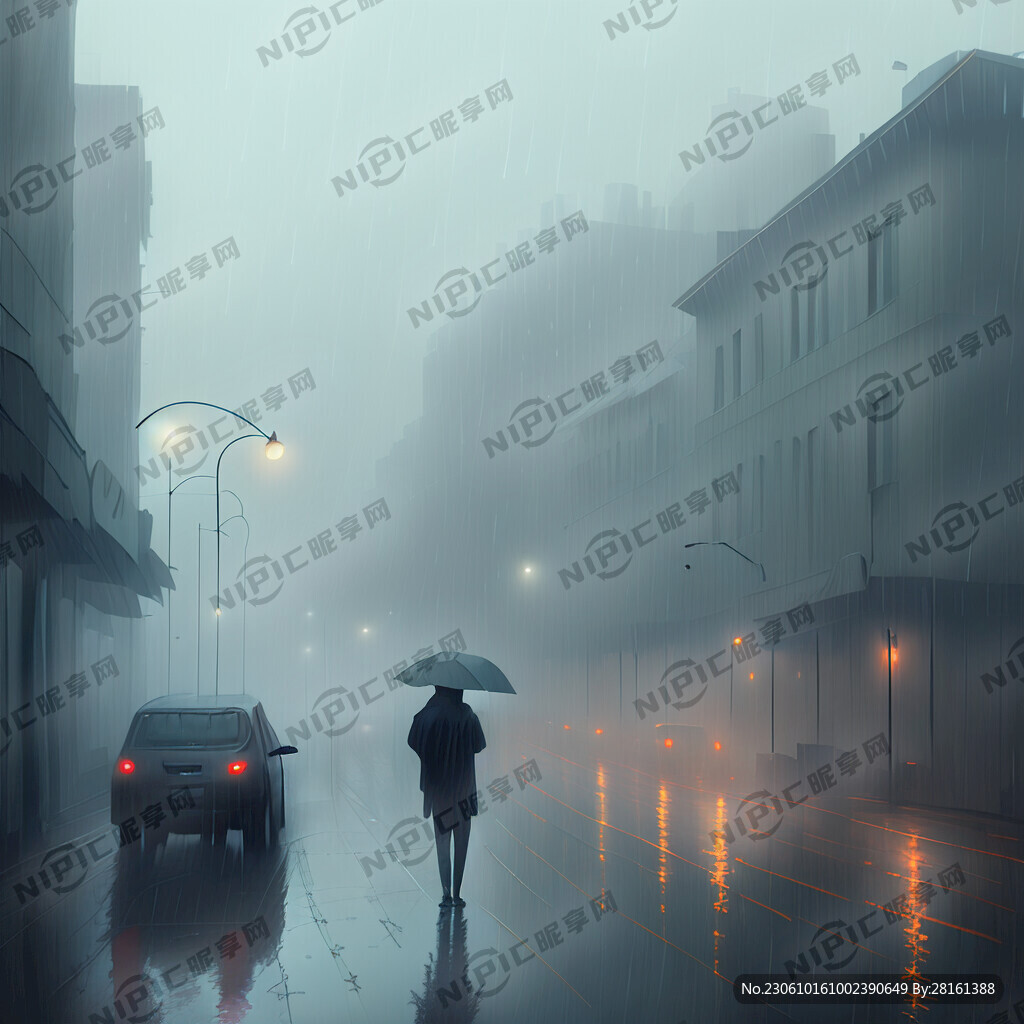 朦胧大雨