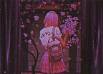 二次元美女手绘插画图片