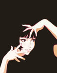 二次元美女手绘插画图片