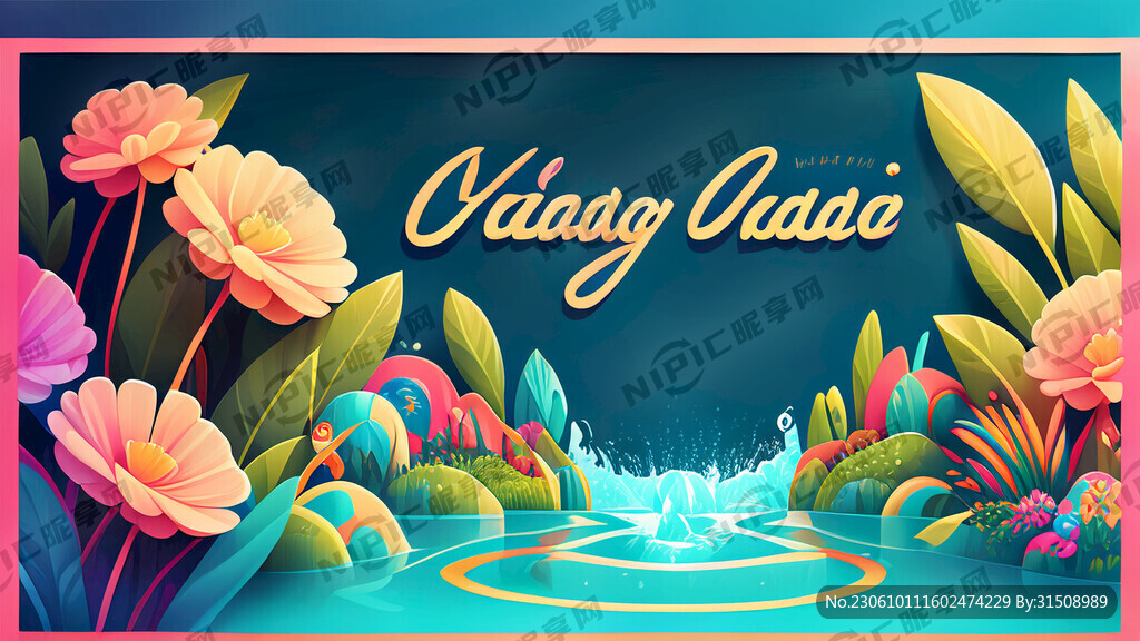 嬉水园横幅创意