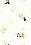熊猫 竹叶 中国风