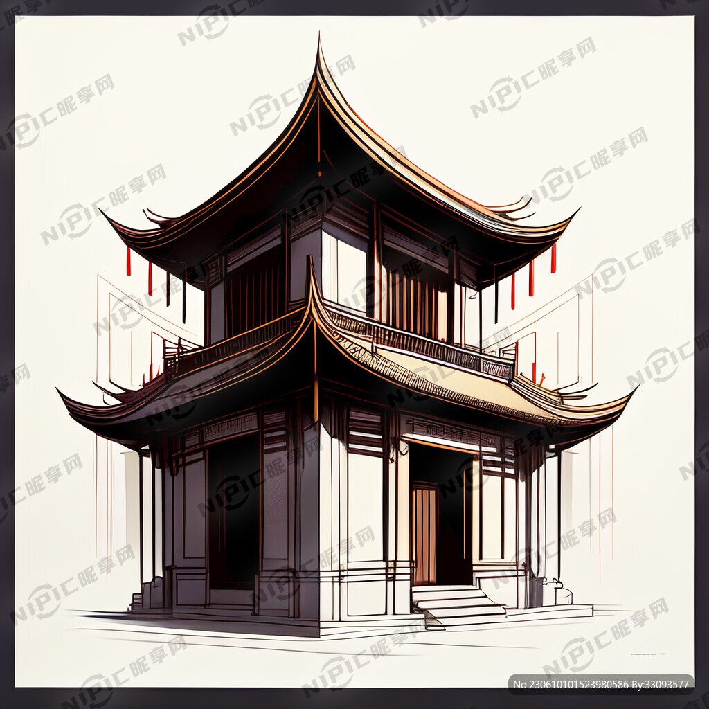殡仪馆 建筑 元素 线稿 抽象