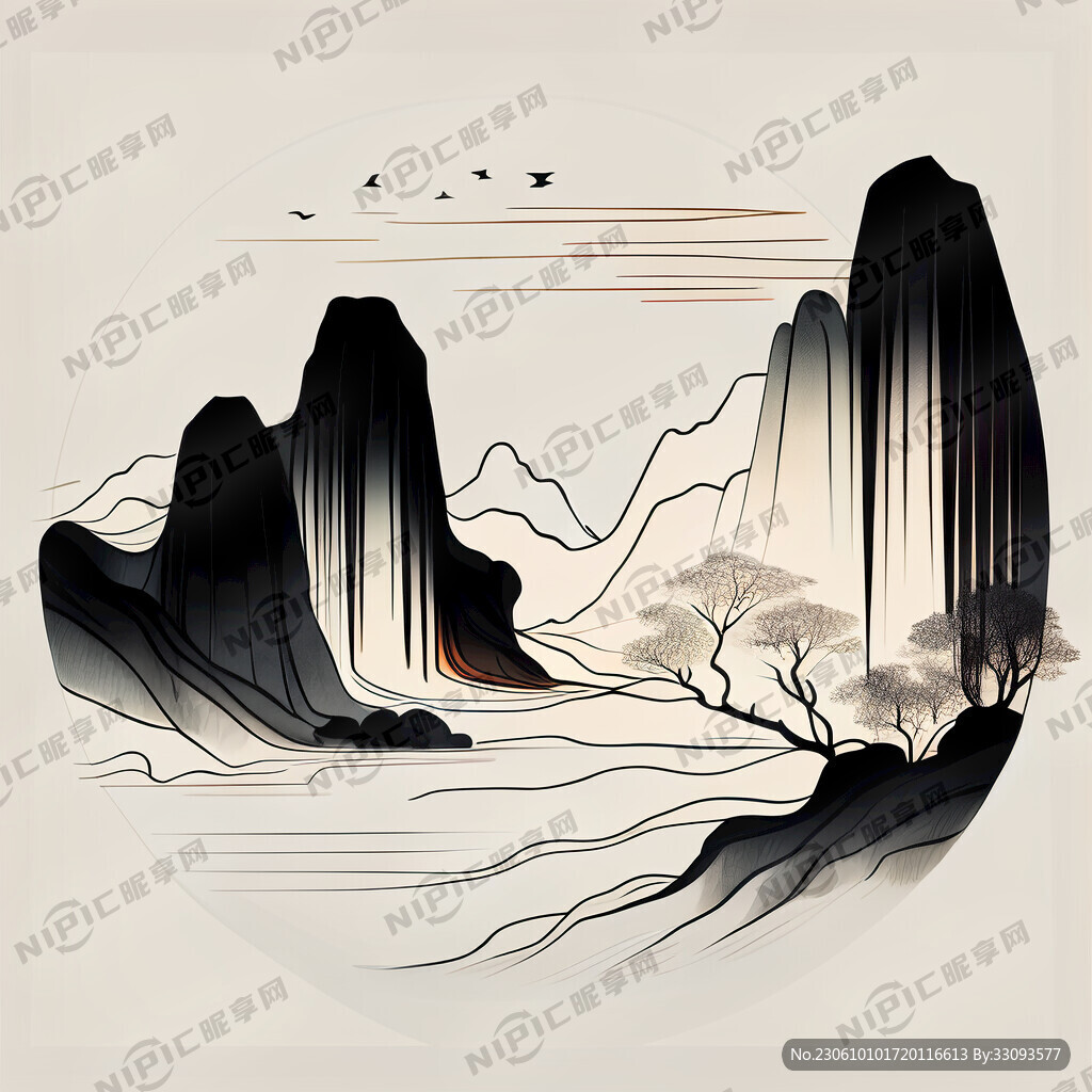 元素 线稿 简约 殡葬 抽象
