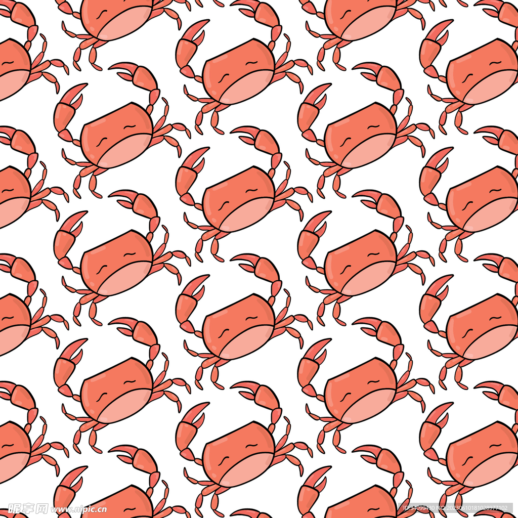 螃蟹图案