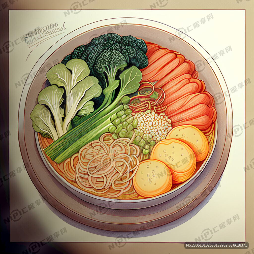 美容养颜 线稿 保健食品插画