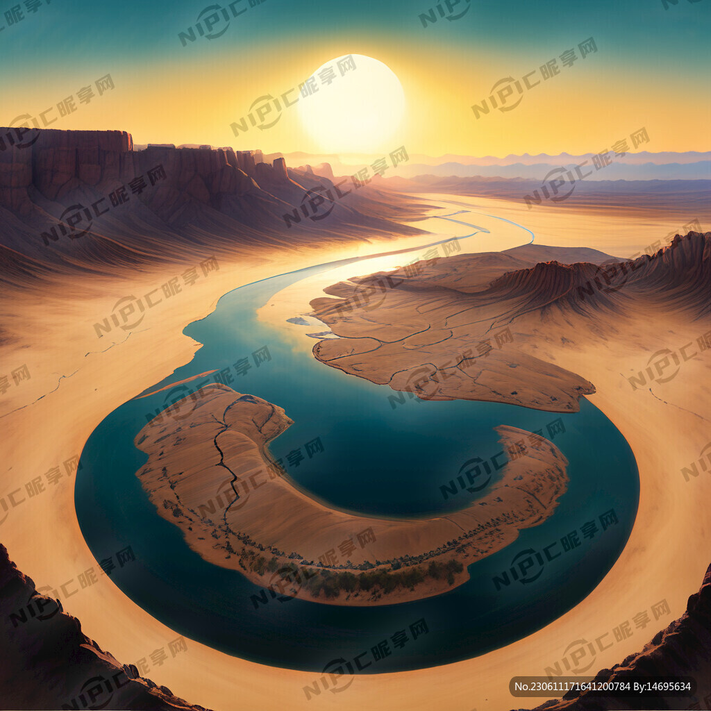 超大广角 俯视视角 大漠孤烟直