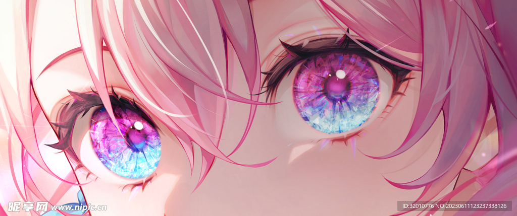粉色眼睛