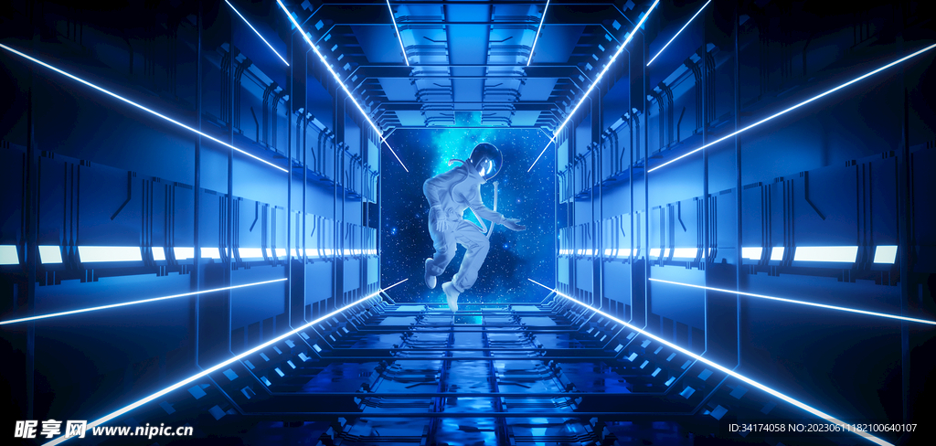 蓝色科技背景
