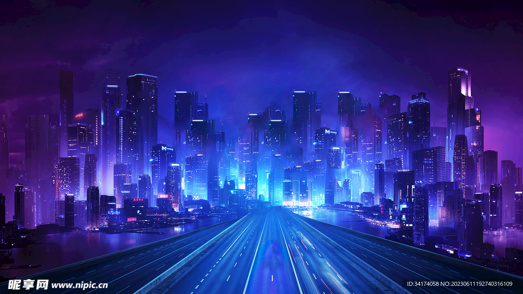 蓝色科技背景
