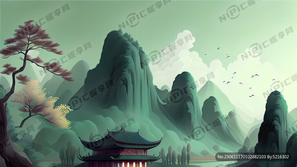 浅绿色背景