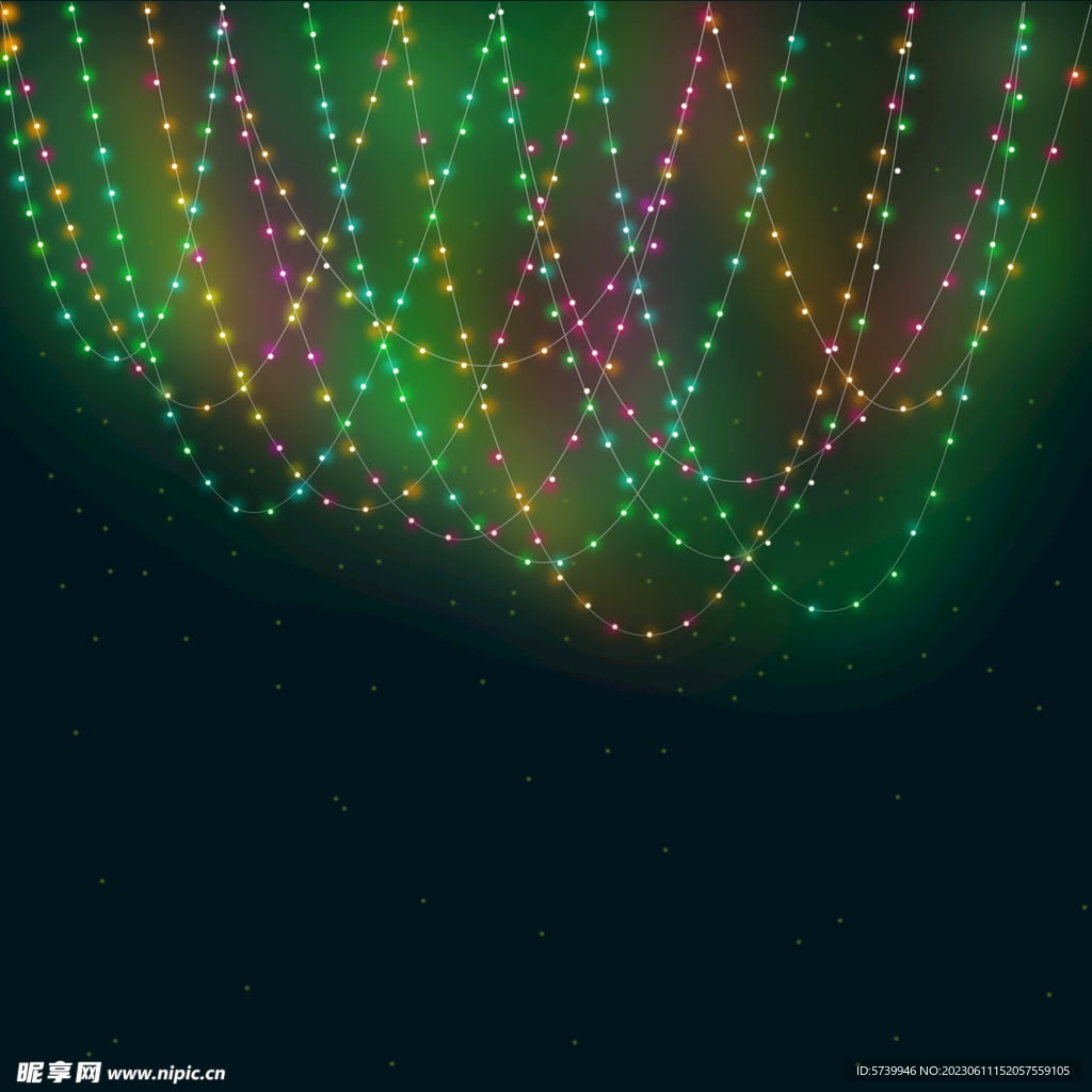 梦幻浪漫串灯星空灯带灯珠效果图