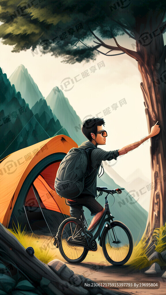 一个男的 喜欢登山