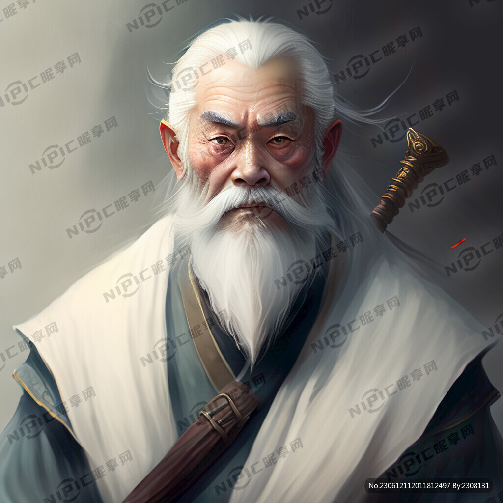 老头剑客白胡须