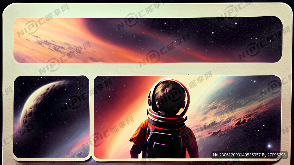 小学打卡拍照 太空 期终