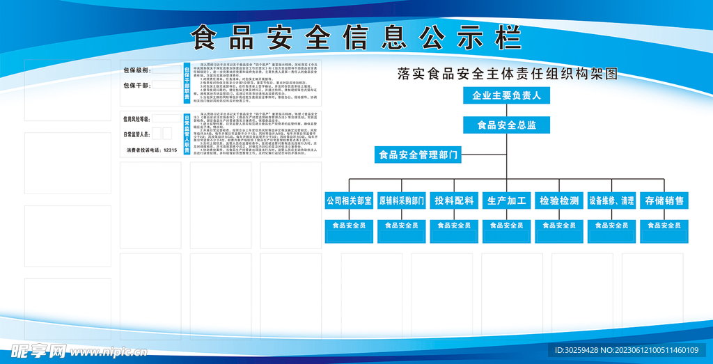 食品安全信息公示栏