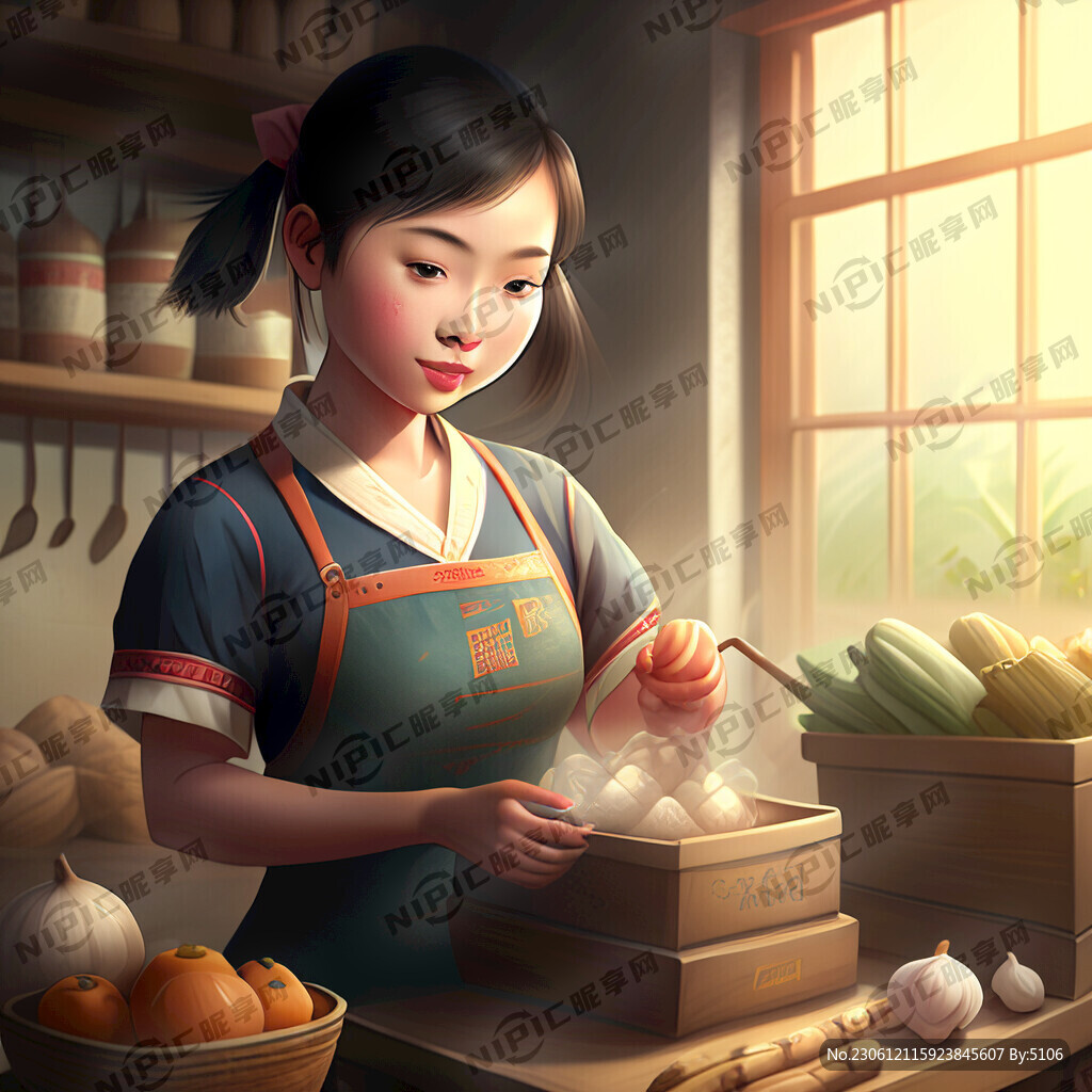 做农产品的女孩子