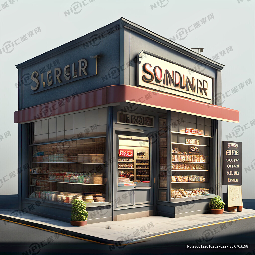 AI创作图楼宇商铺门店nipic.com-昵图网