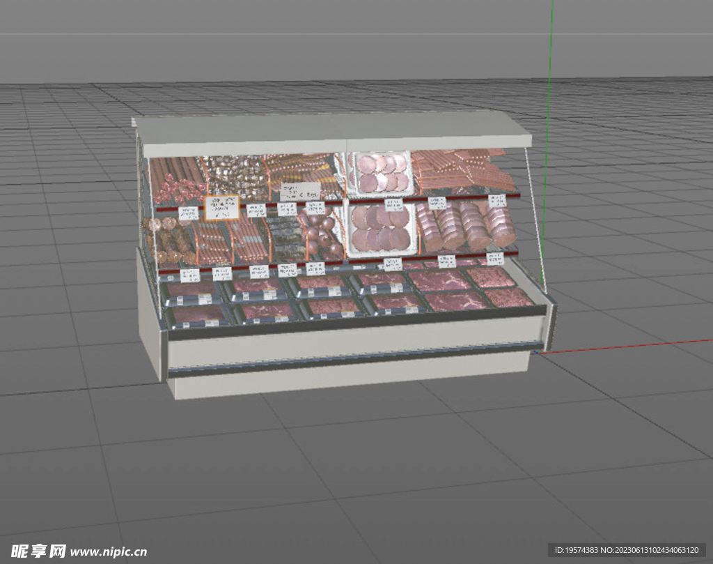 C4D模型  超市货架 