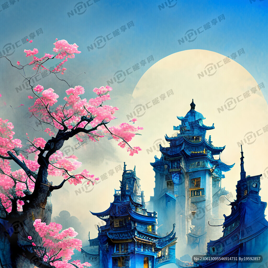 蓝色 城市管理 梅花