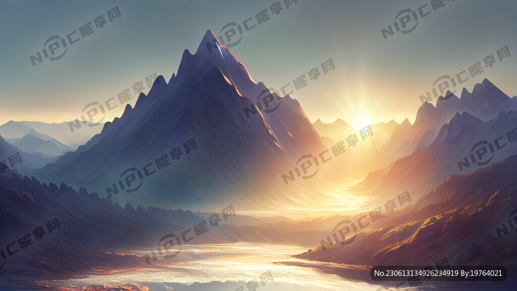 阳光山水唯美