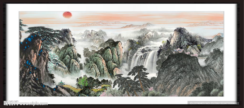 客厅山水画 