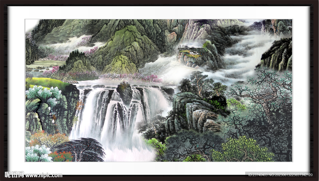 山水中堂画 