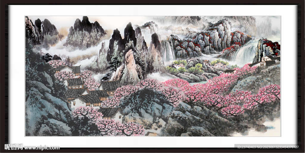 大厅山水画 