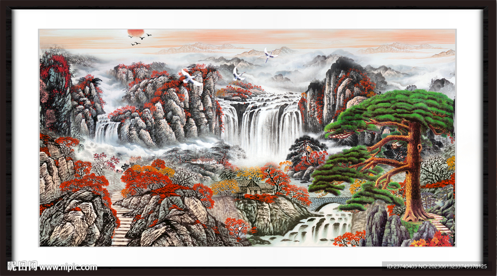 山水中堂画