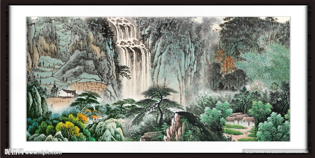 山水中堂画 