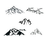 山峰高山矢量图