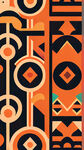 玛雅文化，图纹，撞色，平面设计，简单几何，明亮，长条，平面作品，亮色，简洁