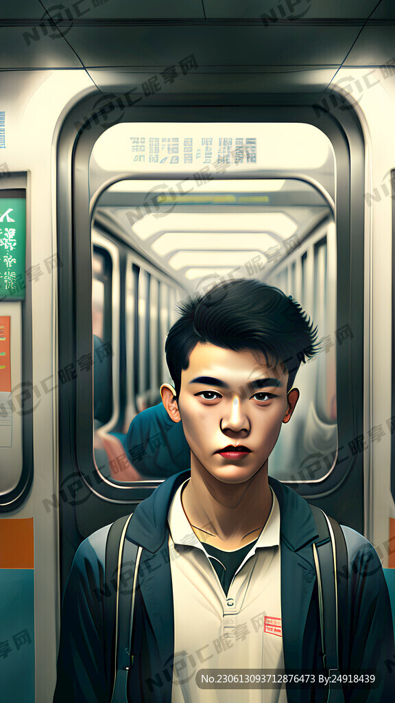 成都地标地铁青年人