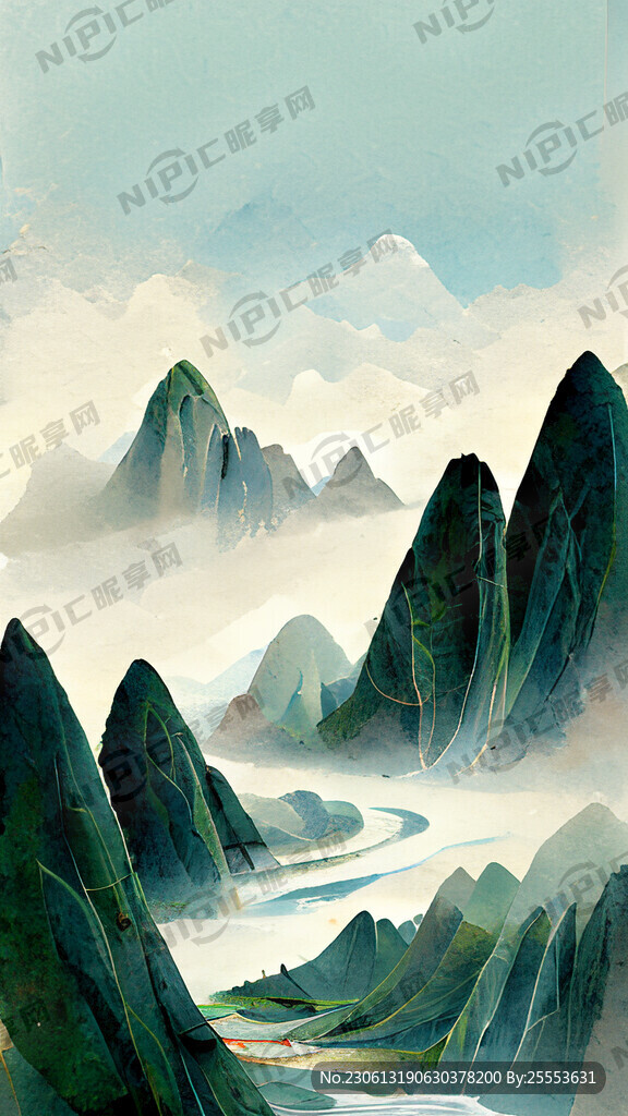 端午节海报山水粽子登山