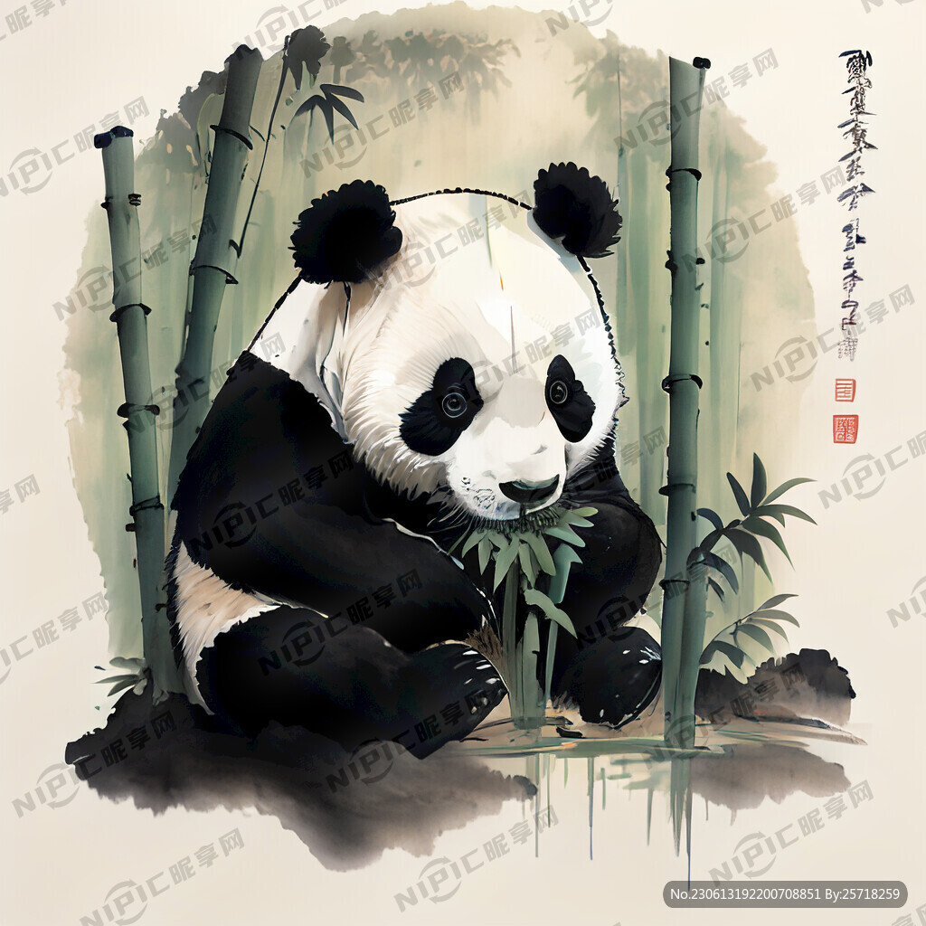竹林 中国风 中国画 水墨风格