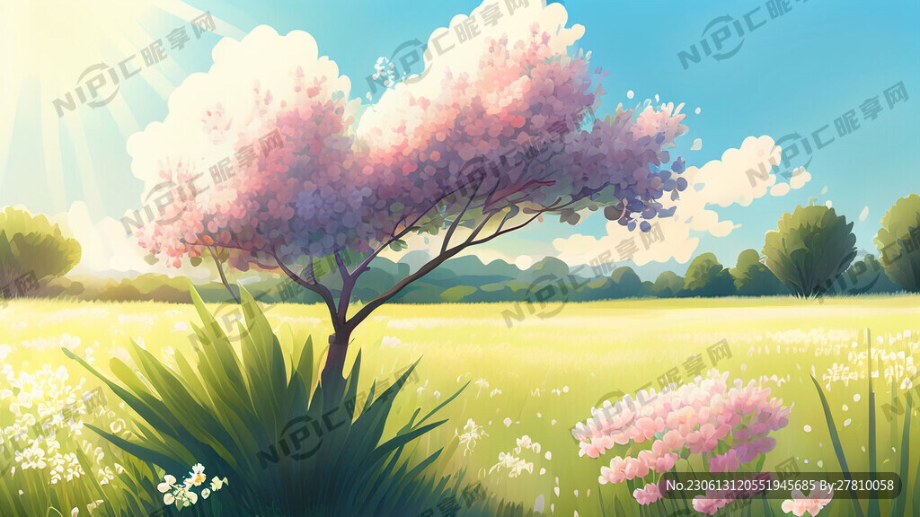 植物丰茂的春天 自然风光