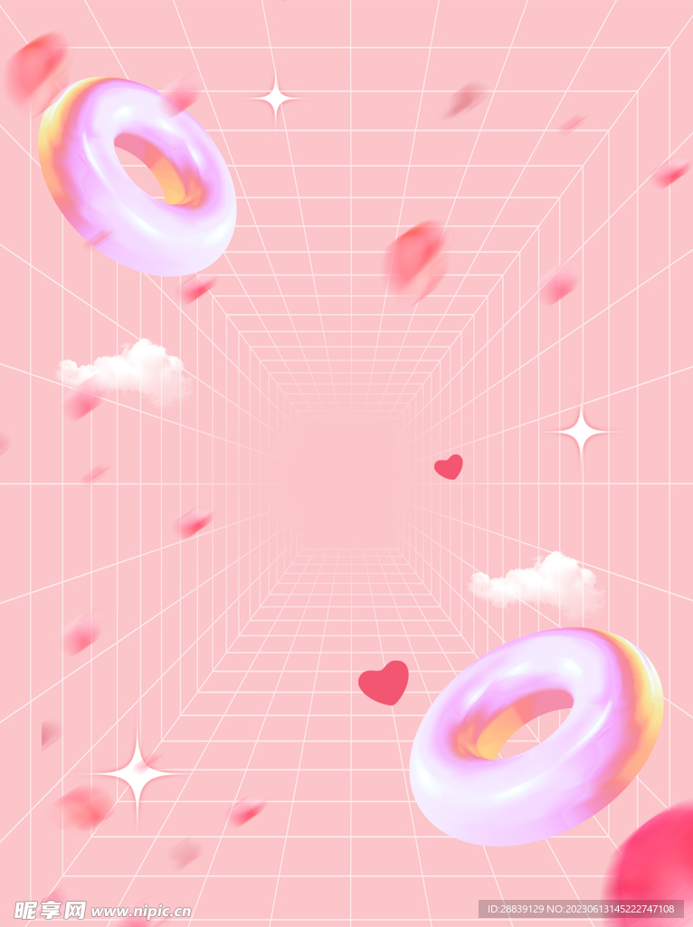  粉色背景