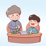  包粽子 