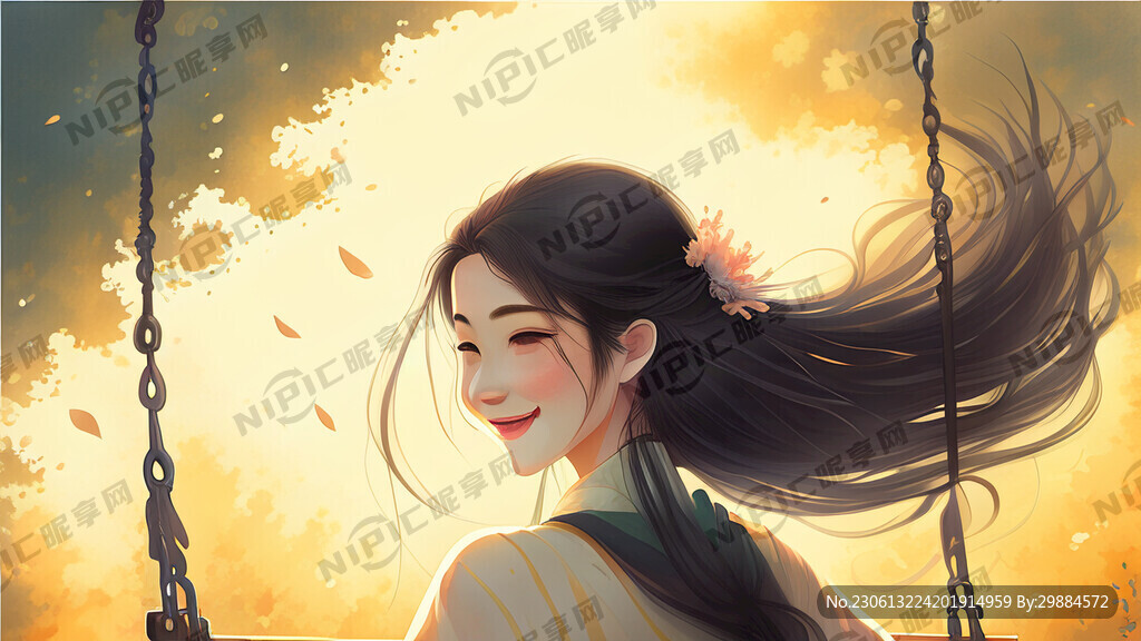 中国风 女生人物 回眸一笑