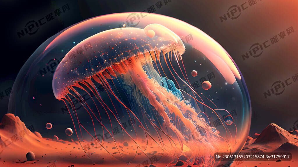 水母撞火星 泡泡 梦幻 科幻