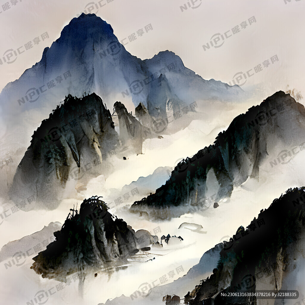 大气磅礴山水
